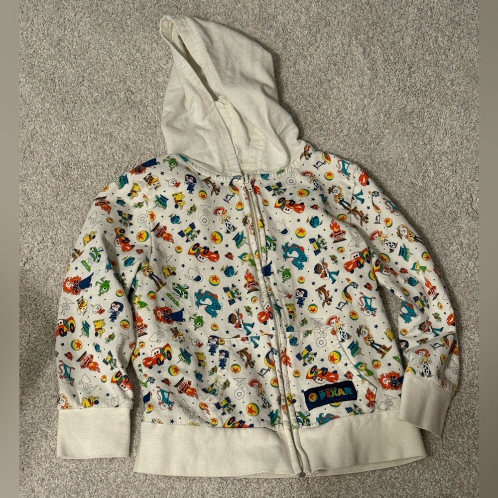 Disney Pixar 5T characters hoodie zip up